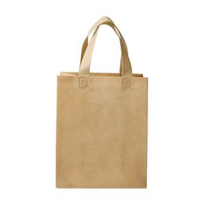 Promotion Sac fourre-tout en cuir de vachette non tissé écologique personnalisé, portable, réutilisable, prix raisonnable, logo personnalisé en plastique - Product Image 3