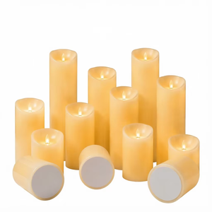 Bougies <span class=keywords><strong>LED</strong></span> sans flamme avec télécommande, effet de flamme mobile, lumière d'ambiance pour bar et boîte de nuit - Product Image 1
