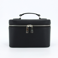 Sac de rangement pour maquillage en cuir de grande capacité, logo personnalisé, PU, cosmétique imperméable, pour trousse de beauté, pour voyage, style féminin