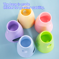 Tempat Minum Hamster dari Plastik Warna Macaron, Botol Air Otomatis untuk Hamster dengan Alas Kerucut yang Stabil