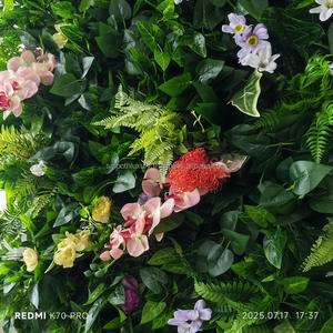 ผ้า3D ติดผนังสีเขียวใบสีเขียวสำหรับงานแต่งงานแบบเรียบแผ่นหลังผนังประดิษฐ์ต้นไม้เขียวขจี - Product Image 3