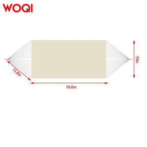 Hamaca de Lona Woqi con Borlas, Capacidad de Carga de 200 kg, Hamaca Resistente para Interiores y Exteriores, Estilo Escandinavo - Product Image 4
