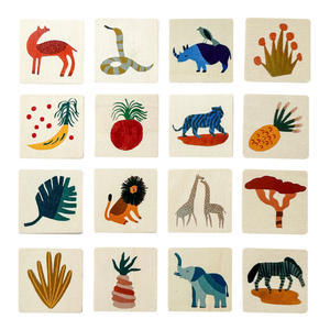 Niños 32 piezas tarjetas de madera niños Montessori Aprendizaje Temprano Animal cognición juguete educativo juego de memoria Juguetes - Product Image 5