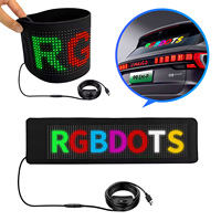 Panneau d'affichage flexible à LED RVB pour voiture, panneau lumineux à LED, autocollant de fenêtre, écran de visualisation à LED souple, panneau fin à LED