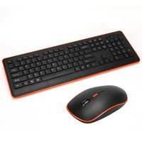 Clavier sans fil ultra-fin 2,4 G OEM et souris optique 4D, combo 104 touches, 1200 DPI, design ergonomique, ensemble 2-en-1 pour le bureau