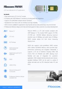 Módulo Fibocom FM101 LTE Cat 6, Factor de Forma M2, 300 Mbps DL, 50 Mbps UL, <span class=keywords><strong>GNSS</strong></span>, GPS, <span class=keywords><strong>Galileo</strong></span>, GLONASS, BeiDou, Aplicaciones CPE Industriales - Product Image 4