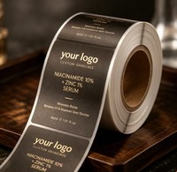 Autocollants personnalisés de luxe en feuille d'or à chaud, autocollants mats noirs autocollants pour emballage de boîtes cadeaux, logo de marque privée
