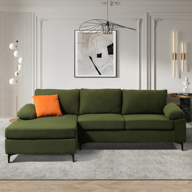 Fabric Home Corner Sectional Sofa Modern L Shape Living Room Sofa Set Furniture Couch Sofas