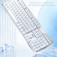 Nuevo Teclado Recargable Tri-Modo Inalámbrico 2.4G con Cable, Retroiluminación RGB y Teclas Transparentes de Doble Inyección 2026