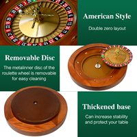 Machine à roulettes à zéro unique pour jeu à boire de fête Texas Baccarat Club Roulette de jeux de casino de luxe en bois massif