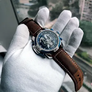 Hot Sell Brand Luxury Sport Rose Gold Relógios Mecânicos Pulseira De Couro Relógios Automáticos Para Homens