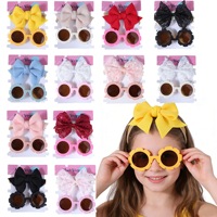 Set Bando Bayi Anak Warna Solid Lucu, Bando Renda, Ikat Rambut Balita, Aksesoris Rambut Pesta untuk Bayi Perempuan