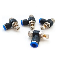 Raccord de contrôle de débit Vanne d'étranglement SL Joint de contrôle de vitesse pneumatique Vannes d'étranglement de pression d'air
