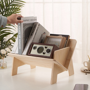 Étagère de rangement de bureau, un incontournable pour les dortoirs étudiants, étagère de rangement créative pour bureau, porte-documents en bois, étudiant - Product Image 1