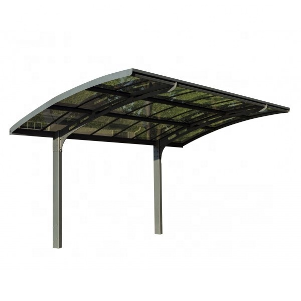 En plein air 2-post Structure En Porte-à-faux Parking Carport En Aluminium Profil Auvent Intégré Gouttières