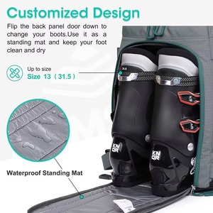 Échantillon gratuit – Ensemble de sacs de voyage pour équipement de ski deux pièces avec logo personnalisé, longueur réglable pour l'extérieur et la salle de sport – Fabriqué en polyester durable - Product Image 4
