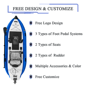 Fábrica caliente duradero agua usada barato Kyak deporte océano pesca Pedal tándem Kayak solo <span class=keywords><strong>barco</strong></span> una persona para la venta Australia Reino Unido - Product Image 4