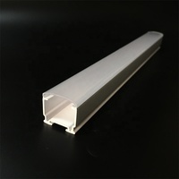 Carré polycarbonate co extrusion led lumière boîtier tube double couleur pc acrylique profil diffuseur couverture cheminée rayure dongguan