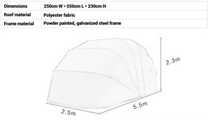 Toldo Retráctil Automático Simple <span class=keywords><strong>para</strong></span> <span class=keywords><strong>Garaje</strong></span> o Cochera, con Protección Solar, Hecho de Lona de Poliéster Resistente - Product Image 6