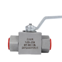 Válvula de Bola de Acero al Carbono de Control Manual de Alta Presión YANYE 31.5MPa 50MPa KHB/YJZQ con Roscas Internas Hidráulicas OEM -22-140F