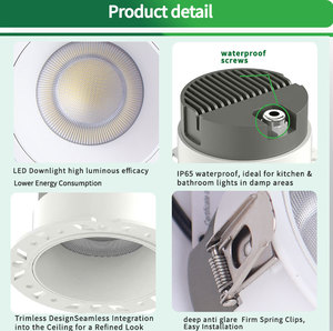 Downlight LED sans cadre étanche IP65, <span class=keywords><strong>spot</strong></span> compatible Dali pour salle de bain et <span class=keywords><strong>terrasse</strong></span> - Product Image 4