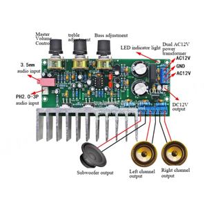 Placa Amplificadora de Potencia 2.1 TDA2050+TDA2030A, Módulo de Sonido para Altavoz Subwoofer de Bajo Ruido y Alta Fidelidad - Product Image 3