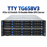 Serveur en rack haute performance TTY TG658V3 PCIe 4.0 Switch 10 double largeur pour GPU, serveur IA 4U double Intel Xeon pour l'apprentissage profond
