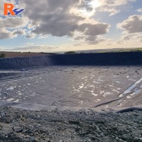 Bâche de bassin d'aquaculture en HDPE de 0,5 mm d'épaisseur, géomembrane imperméable résistante aux produits chimiques pour revêtement de réservoir d'eau et de barrage