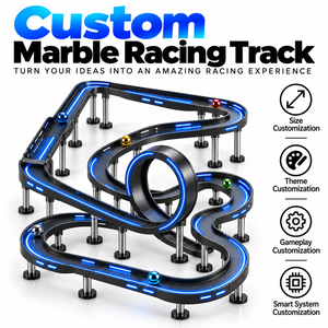 Nouvel Arrivage : Circuit de Course de Voitures en Marbre Circulaire avec Système Intelligent de Jeu Lumineux à LED, Thème Logo Couleur Personnalisé - Product Image 1