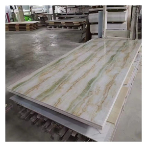 Panneaux muraux en PVC marbré UV 2,8*1220*2440 mm, plaques en PVC marbré synthétique noir - Product Image 1