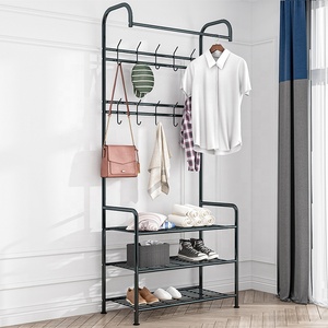 Muebles de Salón, Perchero Multifuncional de <span class=keywords><strong>Pared</strong></span>, Perchero para Ropa y Sombreros, Zapatero, Organizador de Ropa para el Hogar y Hoteles - Product Image 2
