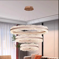 Lustre VH Minimaliste Moderne Haut de Gamme Luxe Motif Vague en Aluminium Nouveau Design pour Salle à Manger Salon Chambre Taille Moyenne
