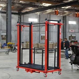 Platform pengangkat tali kawat perancah seluler dapat dilipat otomatis pengangkat perancah listrik 3M 5M 6M 8M baru untuk konstruksi - Product Image 2