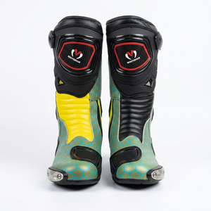 Botas de Motociclismo de Estilo Único y Súper Calidad, de Plástico PU, a Media Pantorrilla, Transpirables, Antideslizantes, Ligeras, para Todas las Estaciones - Product Image 1