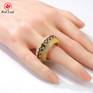 Redleaf Mới Phổ Biến Phòng Thí Nghiệm Grown Kim Cương Và <span class=keywords><strong>Ruby</strong></span> Nhẫn 1 Carat Phòng Thí Nghiệm Tạo Ra Engagement Ring 10K 14K 18K Vàng Vàng Sapphire Đồ Trang Sức - Product Image 6