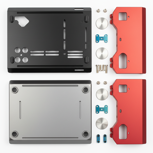 High Precision Custom CNC Machining Aluminum Game Console Enclosure for Retro Portable Handheld Shell Prototypes