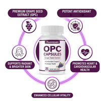 Ausreson OEM Capsules OPC : Compléments d'extrait de pépins de raisin pour le soutien antioxydant, la santé cellulaire et une peau saine