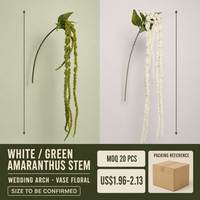 Tige artificielle de plantes suspendues Amarante blanches et vertes en cascade pour la décoration de mariages, de maisons et d'événements