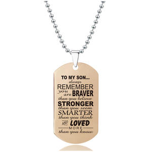 Rose Gold Stainless Steel Granddaughter Grandson Grandma Grandpa Daughter Son Mom Dad Nephew <strong>Niece</strong> Best Friend Sister <strong>Necklace</strong> - Product Image 3