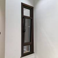 Fenêtre à battant au design moderne avec écrans rétractables Quincaillerie de marque allemande pour l'extérieur de la chambre à coucher, du salon et de la villa
