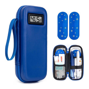 Étui de transport portable <span class=keywords><strong>étanche</strong></span> en EVA pour stylo à insuline, avec affichage de la température, pour le refroidissement et le stockage, idéal pour les voyages - Product Image 1