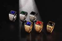Bague personnalisée de qualité supérieure pour hommes, plaquée or, bijoux pour homme, bague en acier inoxydable gravée au laser avec logo, pour hommes