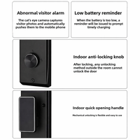 Serrure de porte intelligente Vertexis Tuya M7 - Reconnaissance faciale 3D et des veines palmaires, compatibilité multi-portes, alliage d'aluminium durable, synchronisation cloud
