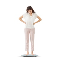 Verre trempé blanc froid analyseur de mesure Bmi sain balance de salle de bain intelligente indice corporel pesant balance de graisse corporelle numérique
