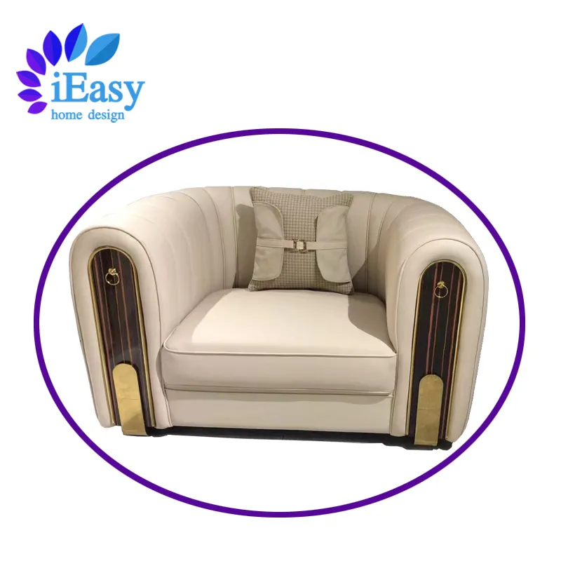 iEasy factory price custom luxury apartment wooden armrest 6 seater sofa set latest sofa set designs modern lobby sofa design