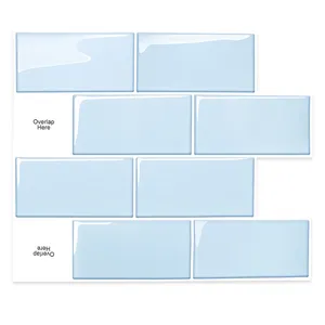 Miếng Dán Gạch Hình Tàu Điện Ngầm Đầy Màu Sắc Gạch Dính Backsplash PVC Peel Và Stick Gạch Lát Nền