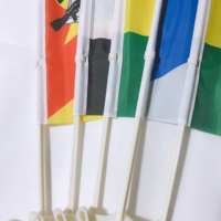 Vente flash : Drapeau de voiture personnalisé de petite taille, drapeaux de voiture de Palestine avec drapeau et mât
