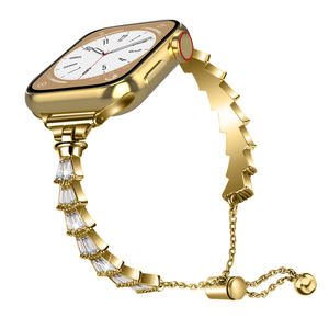 <span class=keywords><strong>Bracelet</strong></span> de montre en acier inoxydable pour femme, design coquille de diamant, bijoux de luxe, pour <span class=keywords><strong>Apple</strong></span> <span class=keywords><strong>Watch</strong></span> 8 7 6 5 4 - Product Image 1