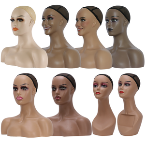 Реалистичная женская голова манекена с подставкой для париков, демонстрация париков, тренировка для магазинов париков, демонстрация париков, манекен, выставочный парик - Product Image 1