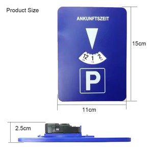 Disco de estacionamiento portátil para coche y motocicleta, temporizador de plástico con pantalla de hora de llegada para aparcamientos - Product Image 5